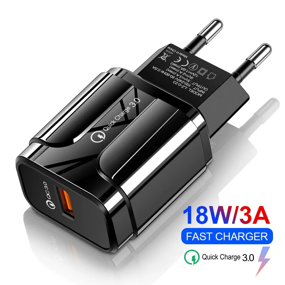 

Quick Charge 3.0 QC3.0 Fast Charging USB Charger Wall Mobile Phone Charger For iPhone 11 X 7 Samsung Xiaomi Redmi USB Adapter