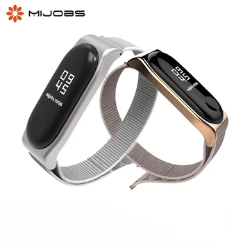

Mi band 4 nylon watch strap miband 3 bracelet wristband smart band accessories mi4 nfc Pulseira Sport Wrist replace Strap
