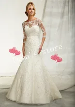 

MORI-New Hot Free Shipping Fashion Custom Made 2018 Lace Jacket Mermaid Floor Length Train Bodice Lace White Weddding Gowns Dres