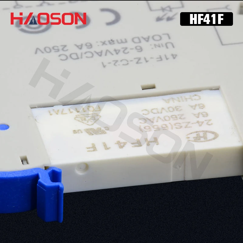 10 шт. HF41F 24-ZS ntegrated PCB Крепление Реле питания с держатель реле 24 В DC 6A 5Pin Контактное реле набор модуля 41F-1Z-C2-1