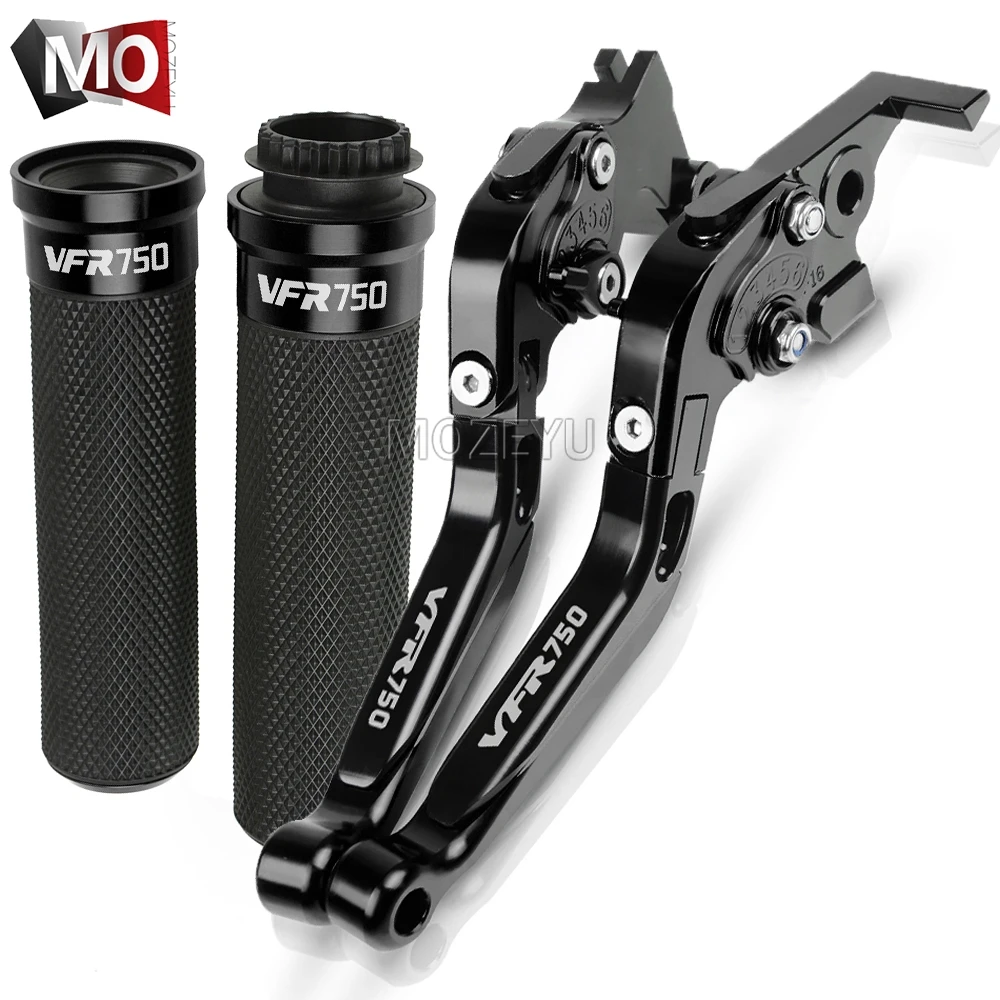 Для Honda VFR750 VFR 750 1991-1997 1996 1995 1994 1993 1992 Аксессуары для мотоциклов ЧПУ сцепные рычаги Руль ручками - Цвет: Black