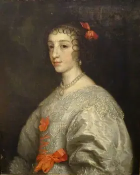 

TOP ART Portrait of Queen Henrietta Maria in the 17th century 100% hand painted oil painting on canvas