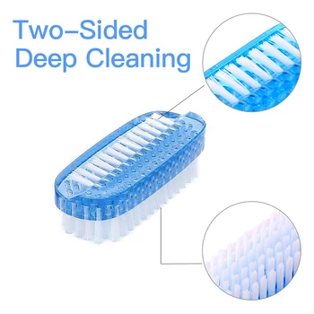 

Cleaning Nail Brush Two Sided Hand Fingernail Scrub Brush Soft Stiff Bristles Nails Toes Scrubber for Men Women Kids