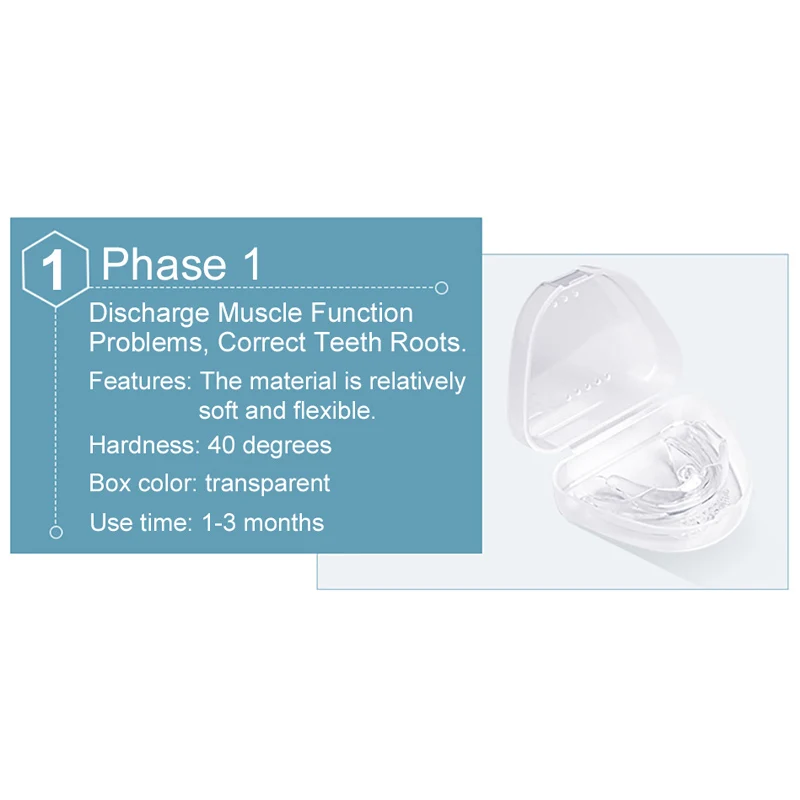 Phase 1 Cofoe Dental Braces Orthodontic locator Invisible orthodontic bracket For Smile Teeth Alignment Trainer and dental care With box - Цвет: Phase 1
