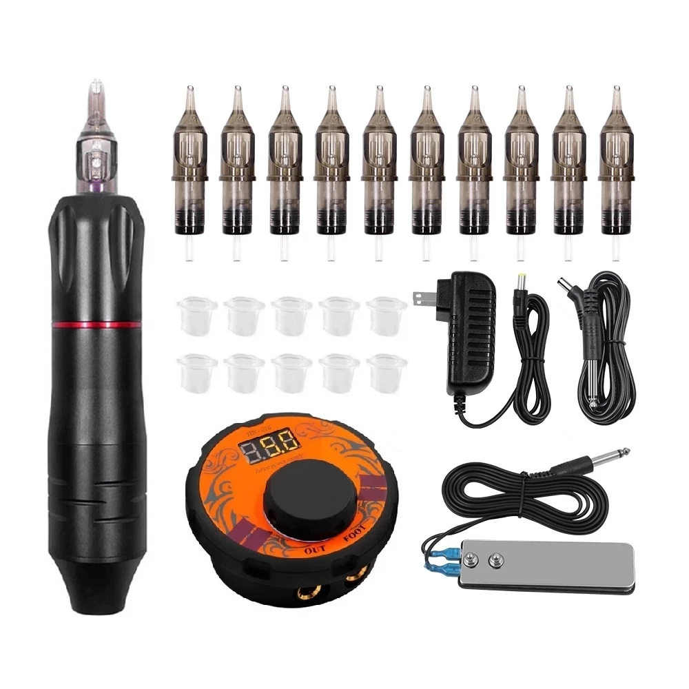 Professional Tattoo Machine Set Rotary Gun Tattoo Pen Needles Sets Permanent Makeup Machine Accessories Body Art Tattoo Supply Tattoo Guns Aliexpress