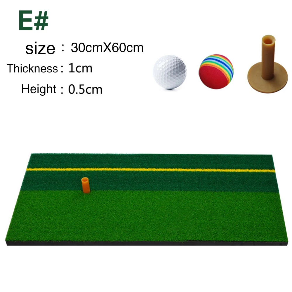 Полезный Тренировочный Коврик для гольфа, искусственный газон, нейлон, трава, резина, тройник, задний двор, Открытый Гольф, коврик для ударов, прочный Тренировочный Коврик, зеленый - Цвет: Section E 30X60