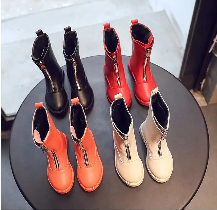 Осенне-зимняя обувь для девочек и мальчиков; кроссовки для мальчиков; сапоги Martin для девочек; кожаные сапоги ручной работы; детская обувь для малышей