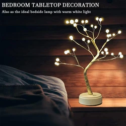 Creative 36/60/108 LED String Lights Tabletop Bonsai Tree Light DIY Home Decor Lamp Bedroom Twinkle Light for Christmas New Year
