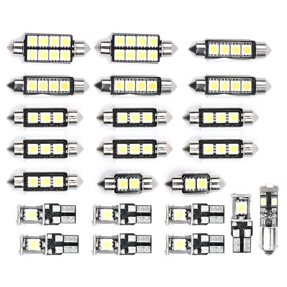 23Pcs �ڵ��� ���׸��� ���� T10 LED ���� ���� W5W �� ����Ʈ ���� �� Ʈ��ũ ����Ʈ, BMW X5 E53 2000-2006