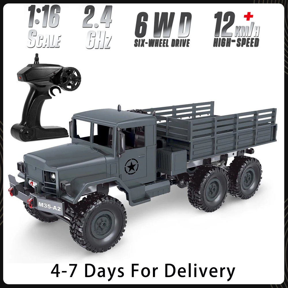 _ 1/16 военный грузовик 2 4G 6WD внедорожник высокоскоростной Электрический