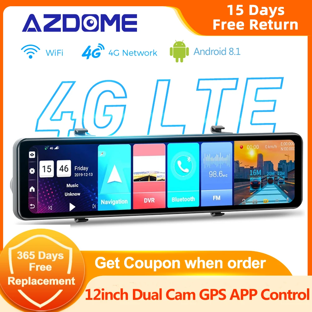 AZDOME Автомобильный регистратор приложение удаленный монитор GPS навигация камера