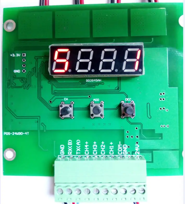 

Visual light source controller four-channel digital display control board MODBUS industrial lighting RS485 power supply