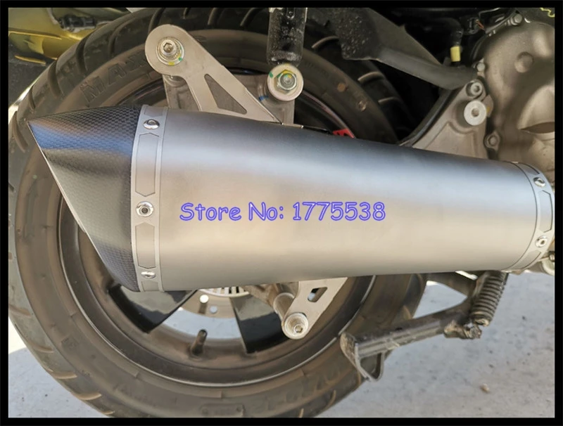 Titanium Alloy for Vespa GTS300 Motorcycle Exhaust Muffler System Link Pipe Carbon Fiber Exhaust for Vespa GTS300 Escape Motos - Image 2