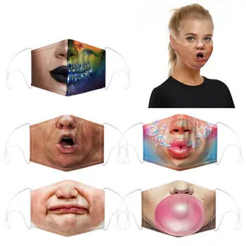 

Funny Mouth Cotton Mask PM2.5 Activated Carbon Filter Replaceable Anti Haze Mask