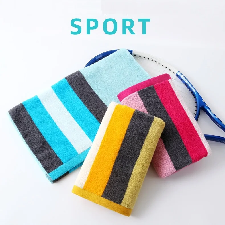 Junwell 40X95cm Larger Size Sports Towel 100% Cotton Terry Gym Towel toalha de esportes Swimming Travel essiential 3 colors