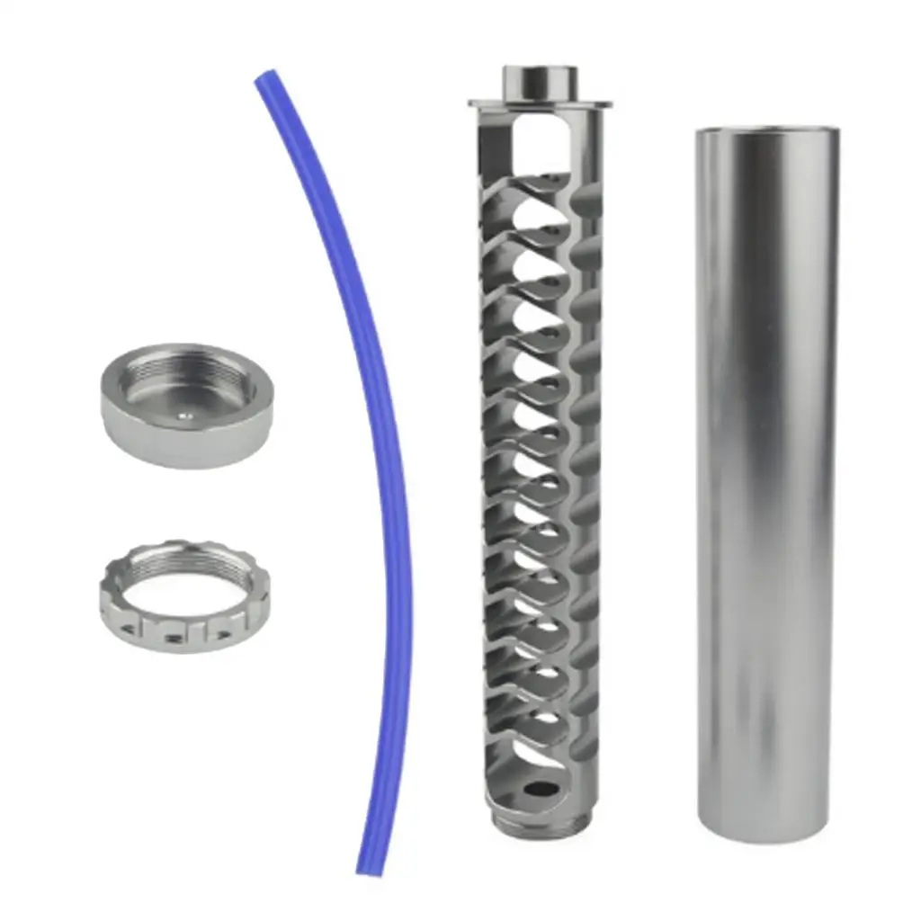 10IN 1/2-28 FUEL FILTER WITH TUBE AND END CAPS FOR NAPA 4003 WIX 24003 TITANIUM