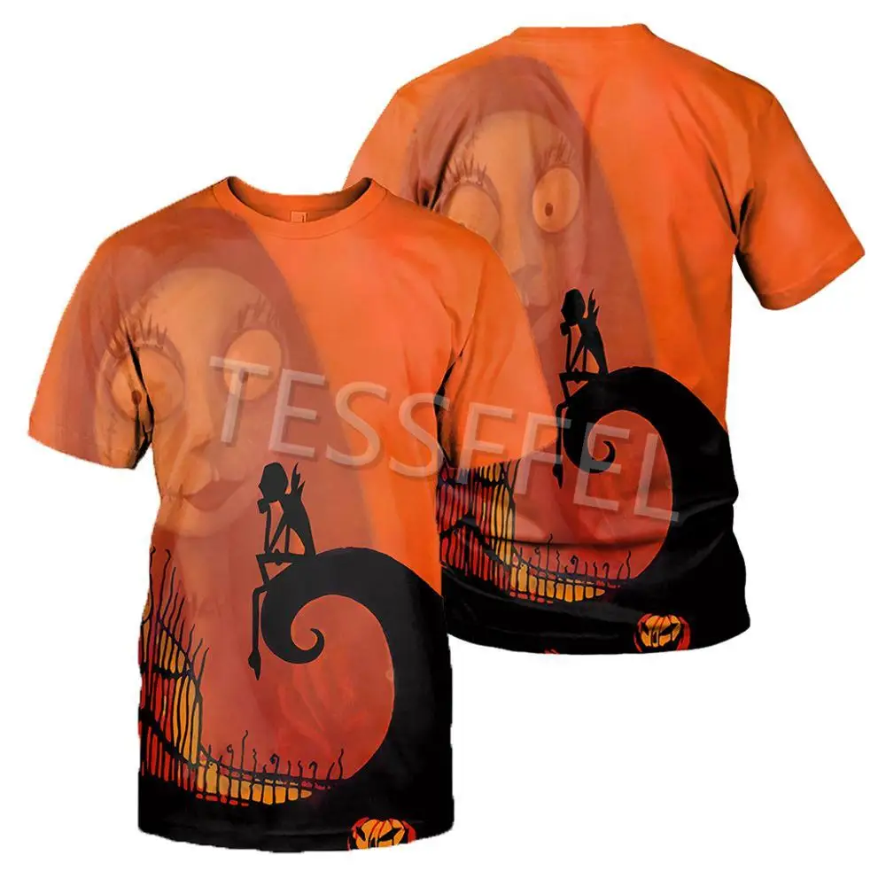 

Tessffel The Nightmare Before Christmas Halloween Party 3D Printed Summer T-shirt Harajuku Street Unisex Clothing No.9