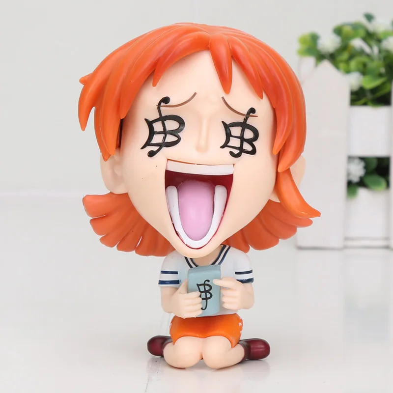 Luffy Figure one piece Figure Sanji Roronoa Зоро удерживает винную бутылку Franky Автомобильные украшения GK ver. ПВХ модель подарок аниме фигура - Цвет: nami opp bag