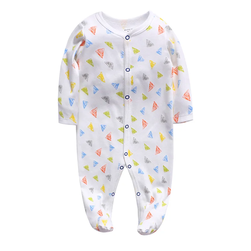 Детские комбинезоны для новорожденных, пижамы для сна 3, 6, 9, 12 месяцев, coton, одежда для маленьких мальчиков - Цвет: Лаванда
