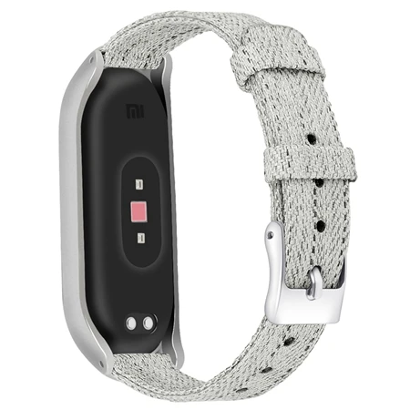 YUEDAER цветной холщовый нейлоновый ремешок для Xiaomi mi Band 4 Радужный тканевый браслет+ металлический чехол защитный для mi Band 4 - Цвет: 4