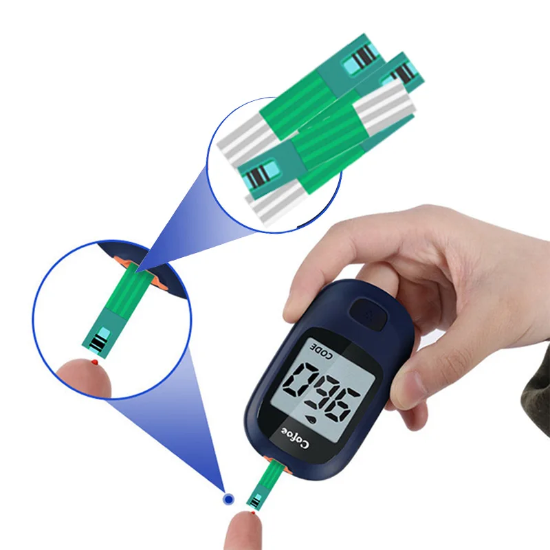 Online Cofoe blut glucose Teststreifen und Nadeln Lanzetten Nur für Cofoe Yice Blut Glucose Meter Diabetes Blut Sammeln Werkzeuge