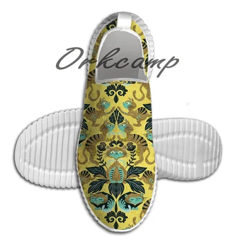 

Sport Running Shoes yellow damask cats Light Weight Walking Shoes Breathable Mesh Yoga Shoes