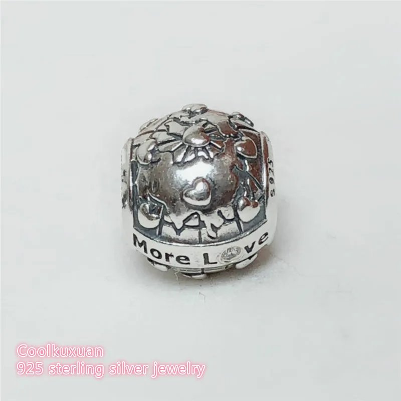 

Valentine's Day Authentic 925 Sterling Silver Club Charm More Love Charm Beads Fit Pandora Charms Bracelet Diy Making