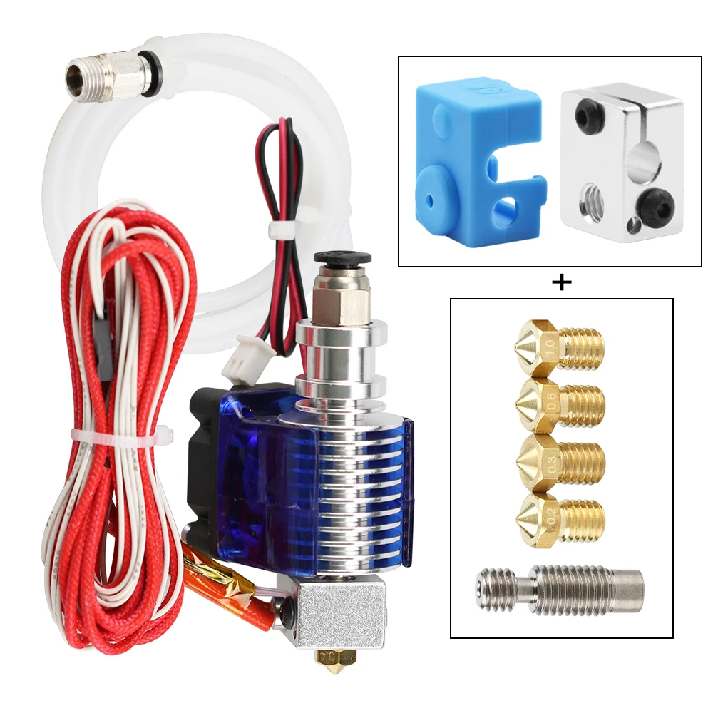 J head Hotend для 3D принтера с одним охлаждающим вентилятором 1 75 мм/3 0 мм v6 Боуден
