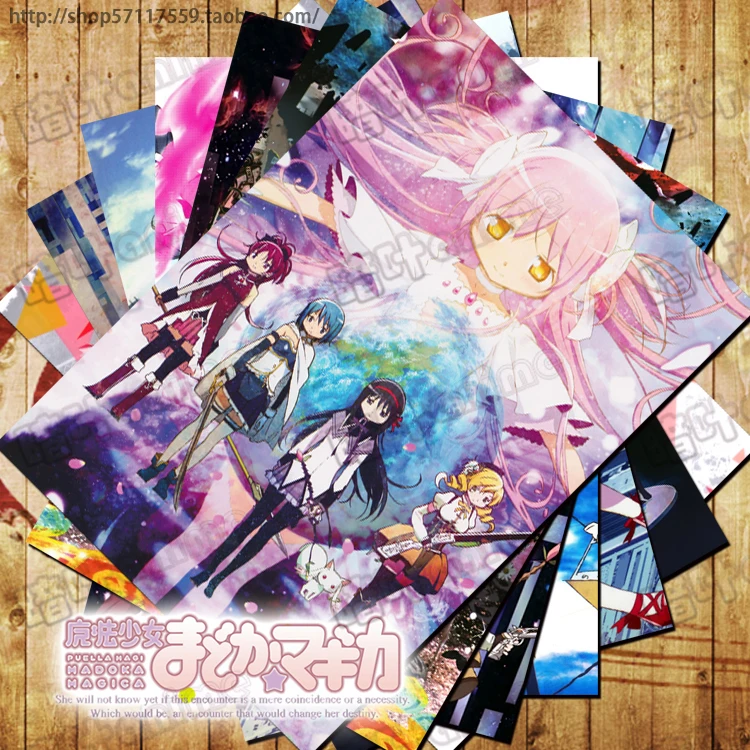 Постер Puella Magi Madoka Magica включает 8 различных фотографий 10 шт./лот постеры аниме