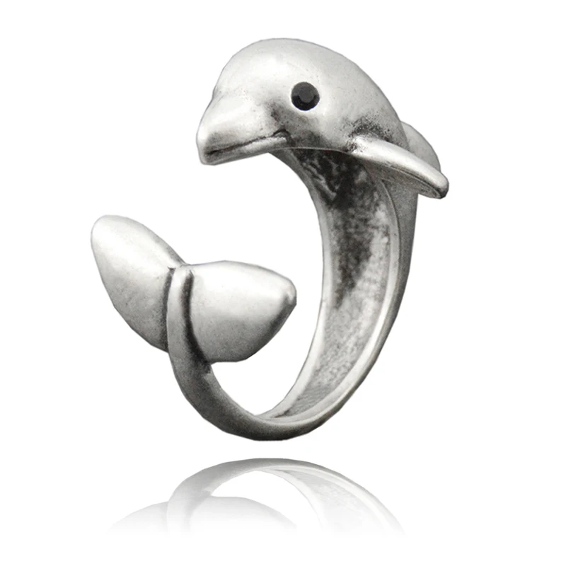 Fei Ye Paws Boho Dolphin Anel кольца для женщин ретро животное рыба пара кольцо Мужчины Девушки Мода Любовь ювелирные изделия Уникальный крутой подарок