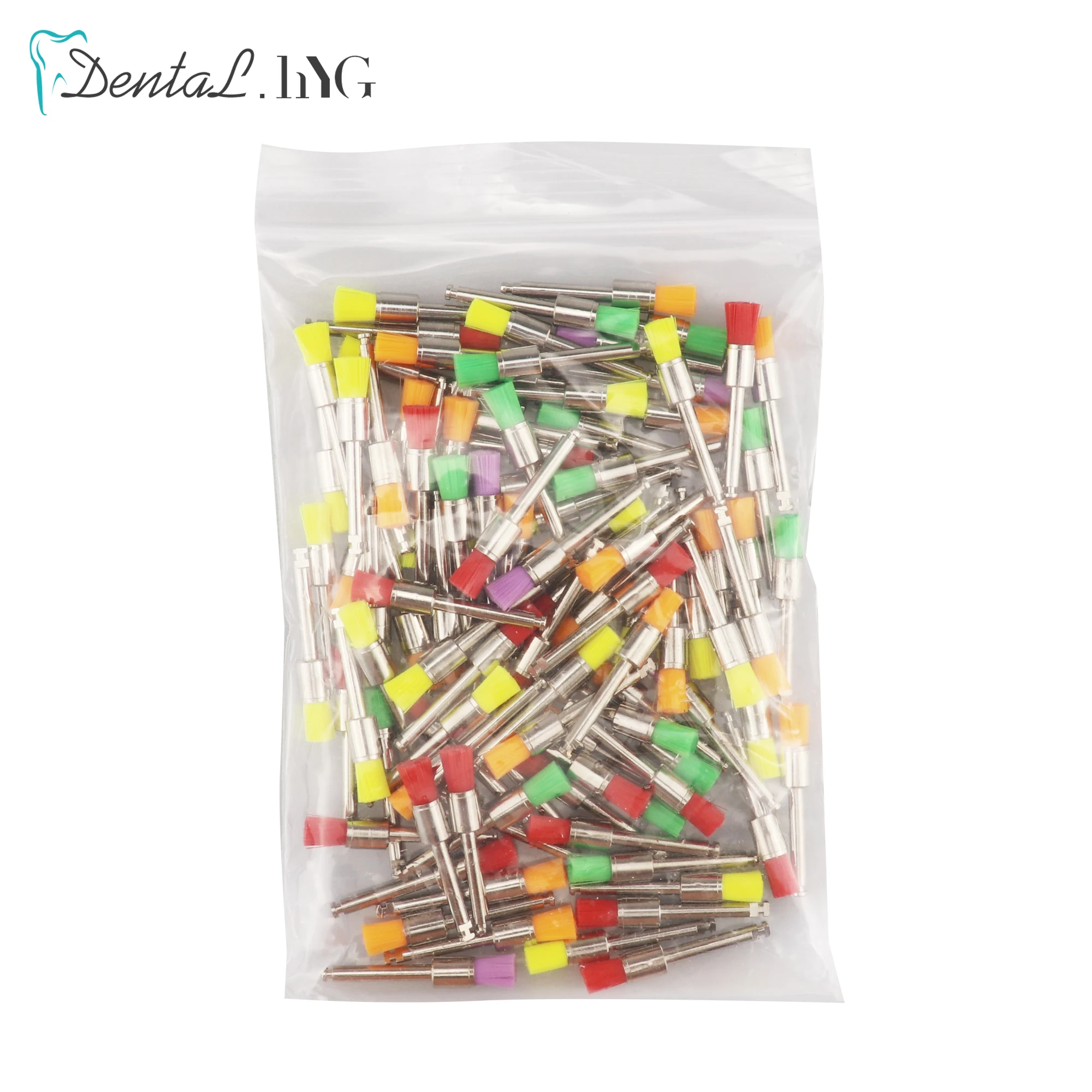 100Pcs/Bag Dental Polishing Brushes Disposable Nylon Hard Flat Polisher Teeth Whitening Oral Cleaning images - 6