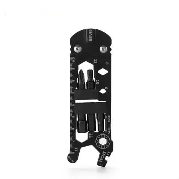 

16 in 1 outdoor bicycle adjustable wrench multifunctional combination tool black screwdriver stainless bike repairing tool set