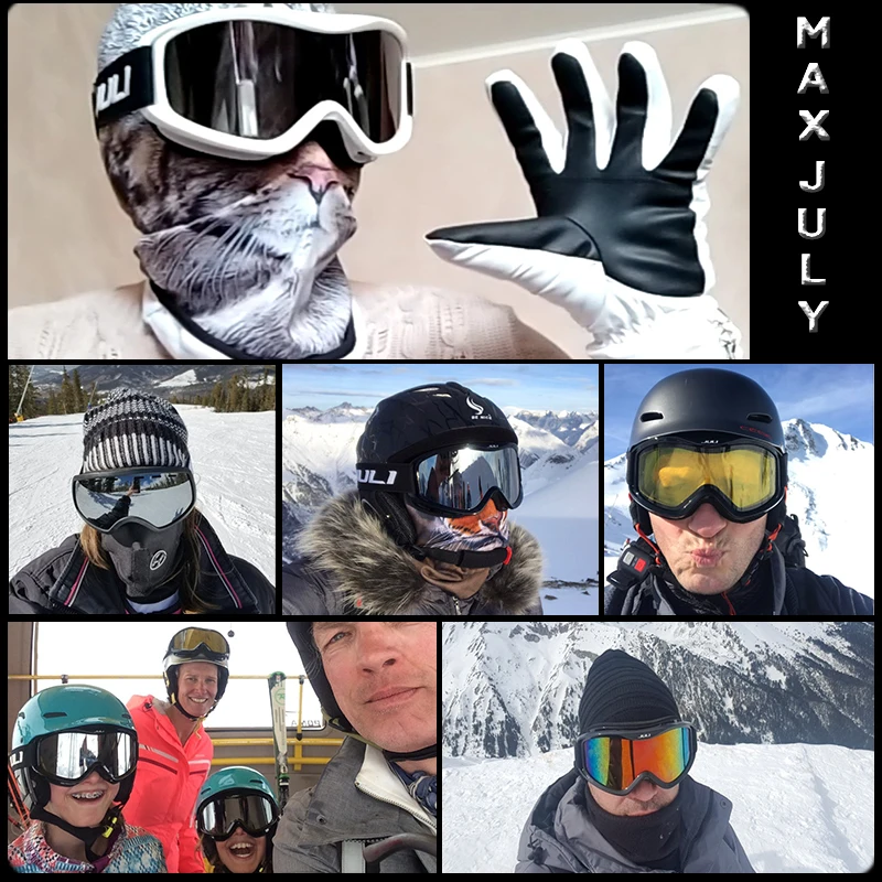 MAXJULI Ski Goggles for Men Women Winter Snow Sports Goggle with Anti-fog Double Lens Mask Glasses Snowboard Snowmobile BBS 6