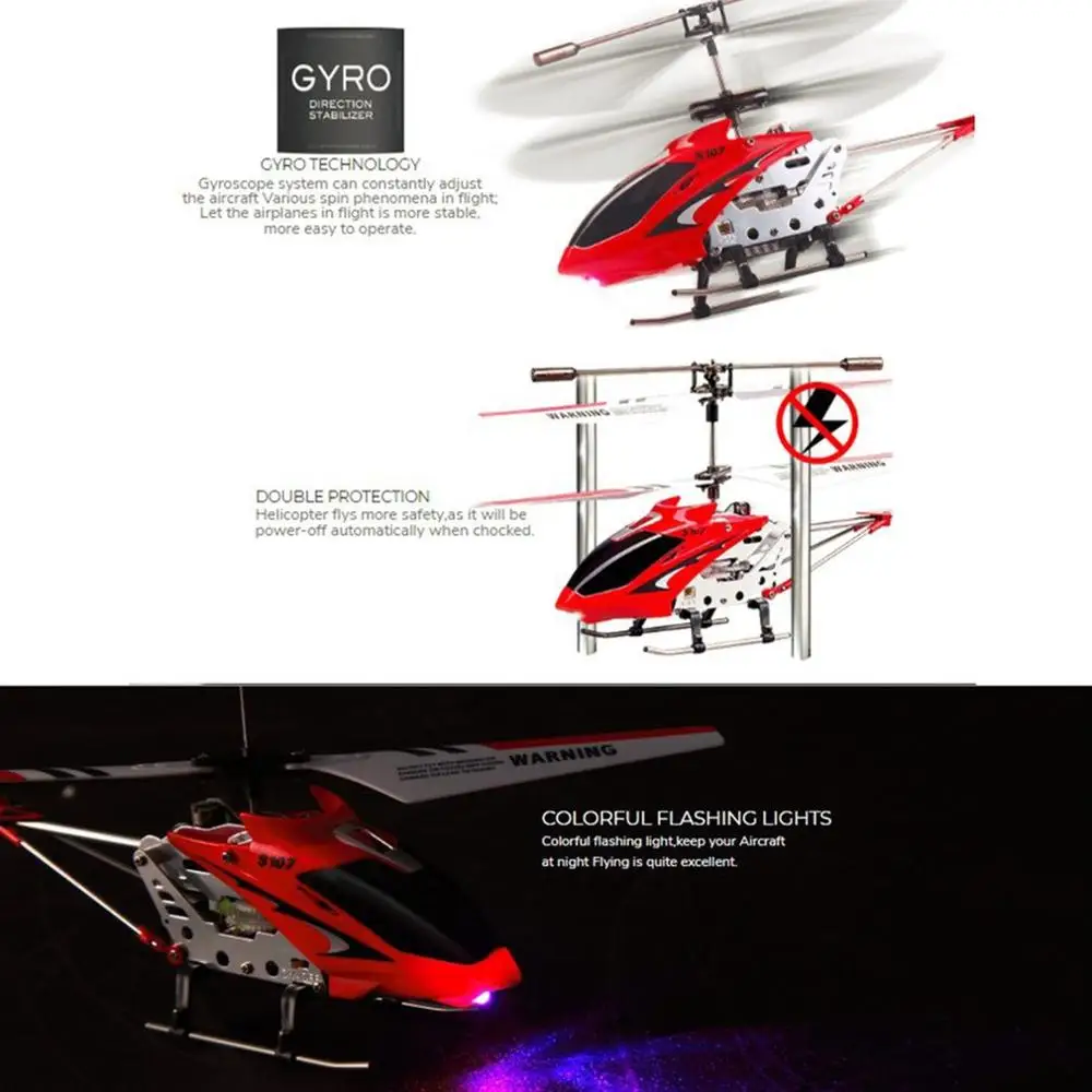 Original Syma S107G Gyro Metal Infrared Radio 3CH Mini Helicopter RC Remote Control Flying Drone for Toys Gift Present RTF