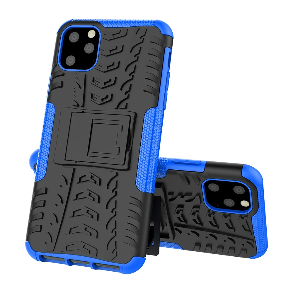 Чехол для iPhone 11 Pro MAX XR X XS MAX 8 7 6 6S Plus, жесткий пластиковый мягкий силиконовый гибридный защитный чехол-подставка из поликарбоната+ ТПУ для iPhone 11