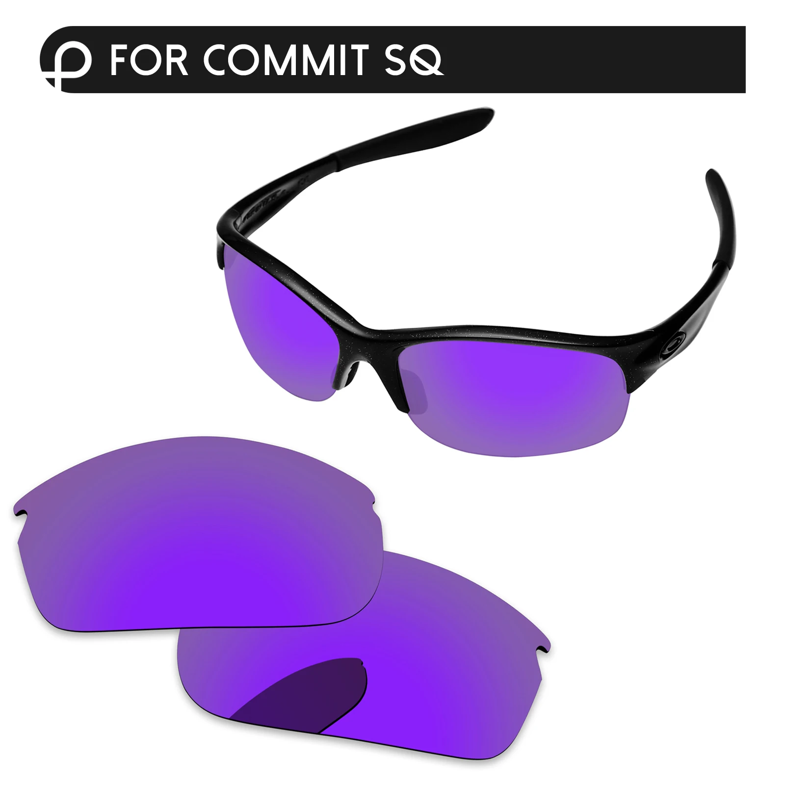 Plasma Purple PapaViva поляризованные Сменные линзы для аутентичных солнцезащитных очков Commit SQ OO9086 UVA& UVB защита-несколько вариантов - Цвет линз: Plasma Purple