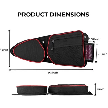

Side Door Pocket,Front Door Side Storage Bag Set with Knee Pads for 2014 2015 2016 2017 2018 2019 Polaris RZR XP 1000 900XC S900