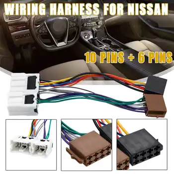 

16Pin Car Head Unit Wire Harness Adapter Car Stereo Radio Power Connector For Nissan Radio Harnes Stereo Radio Lead Loom Adaptor