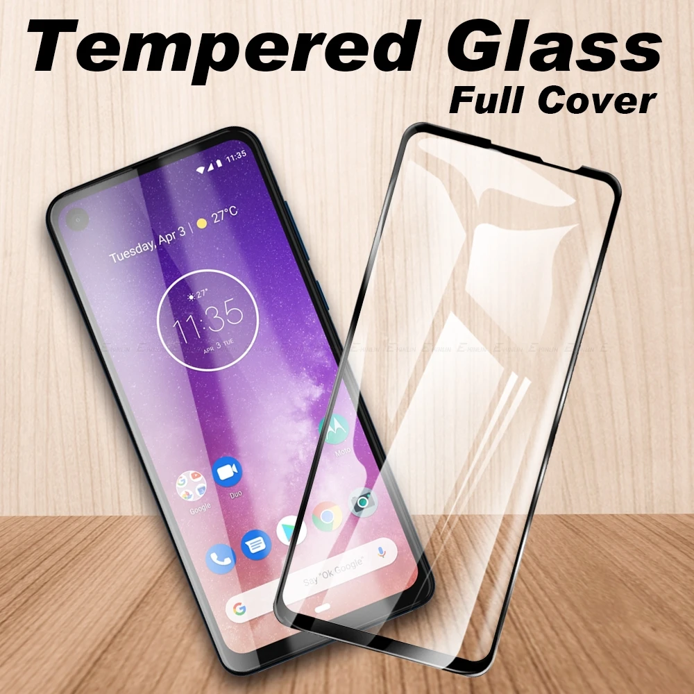 

Protective Glass Screen Protector For Motorola Moto One Vision Action Power Macro Zoom P50 P30 Tempered Glass Full Cover Film