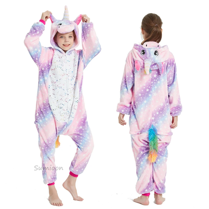 Porque Azul Partina City Kigurumi For Kids Onesie Unicornio Cosplay Panda Costume Flannel Pajama  Onesie Boy Girl Pyjama Sleep Suit Unicorn For Children - Blanket Sleepers -  AliExpress