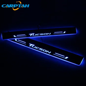 

CARPTAH Trim Pedal Car Exterior Parts LED Door Sill Scuff Plate Pathway Dynamic Streamer light For Hyundai Tucson 2015 - 2018