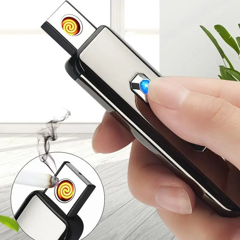 USB-зажигалка для сигарет ветрозащитная электрическая зажигалка перезаряжаемая