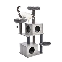 Cat Tree Modern Cat Tower – Fully Sisal Covered Scratching Posts, Deluxe Condos, and Large Space Capsule Nest