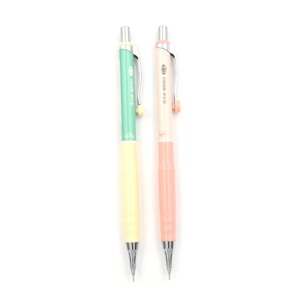 

0.3mm Colorful Plastic Mechanical Pencil Simple Fresh Automatic Pencil Set For School Supplies Korean Kawaii Stationery