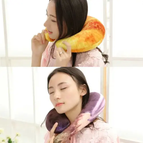 3D Shrimp U shape Creative Throw Pillow Plush Neck Cushion Soft Comfort 4Style
