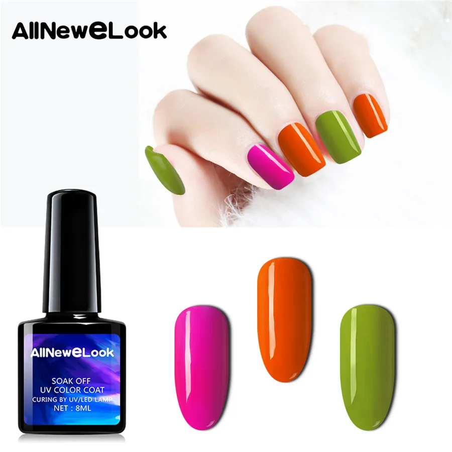 AllNeweLook гель для ногтей 8 мл нюдовые цвета Cherimoya лак Гель-лак отмачиваемый УФ-гель