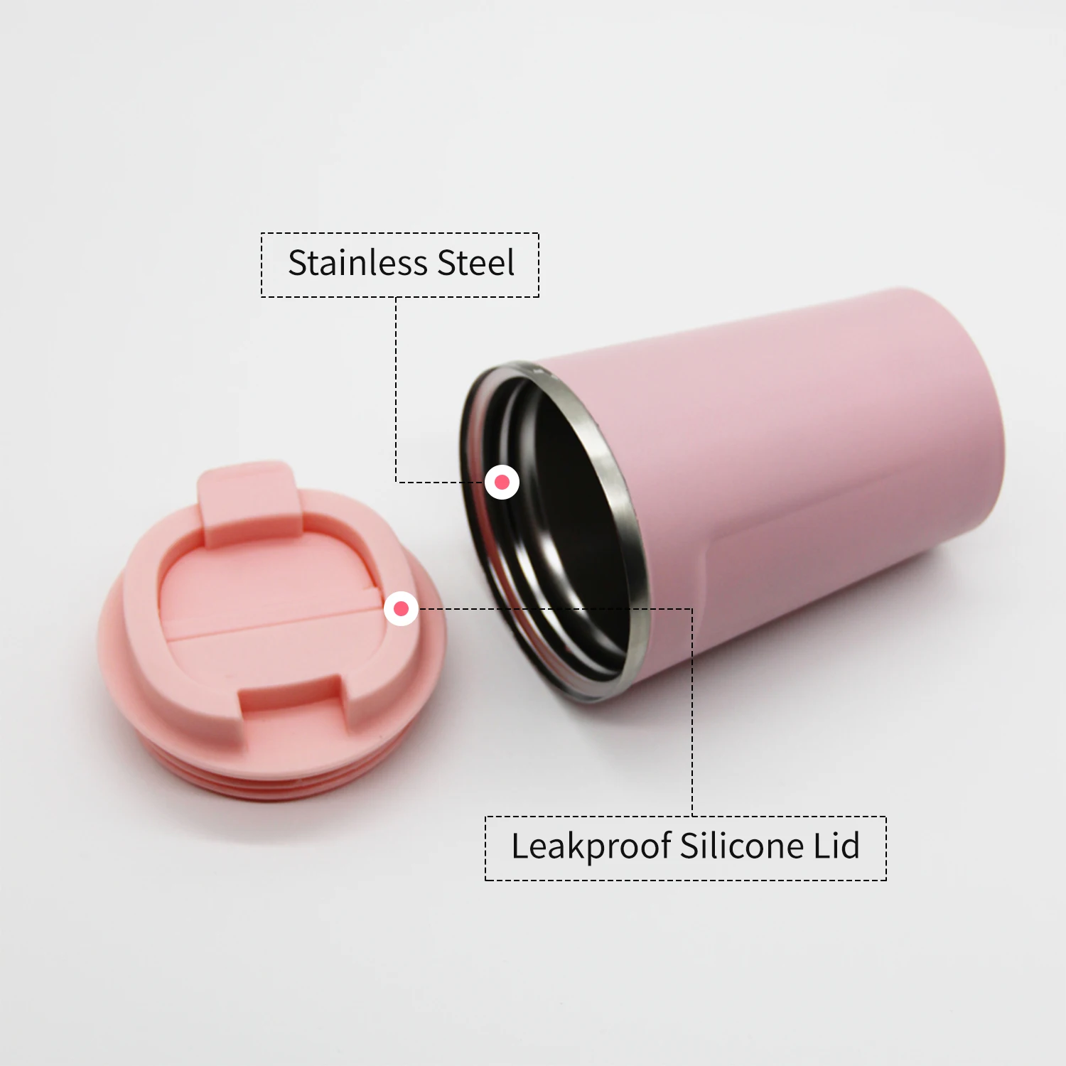 500ml Travel Portable Hot Water Bottle Coffee Mug Milk Mixing Mug Stainless Steel Thermal Cup Insulated Cup Leak Proof