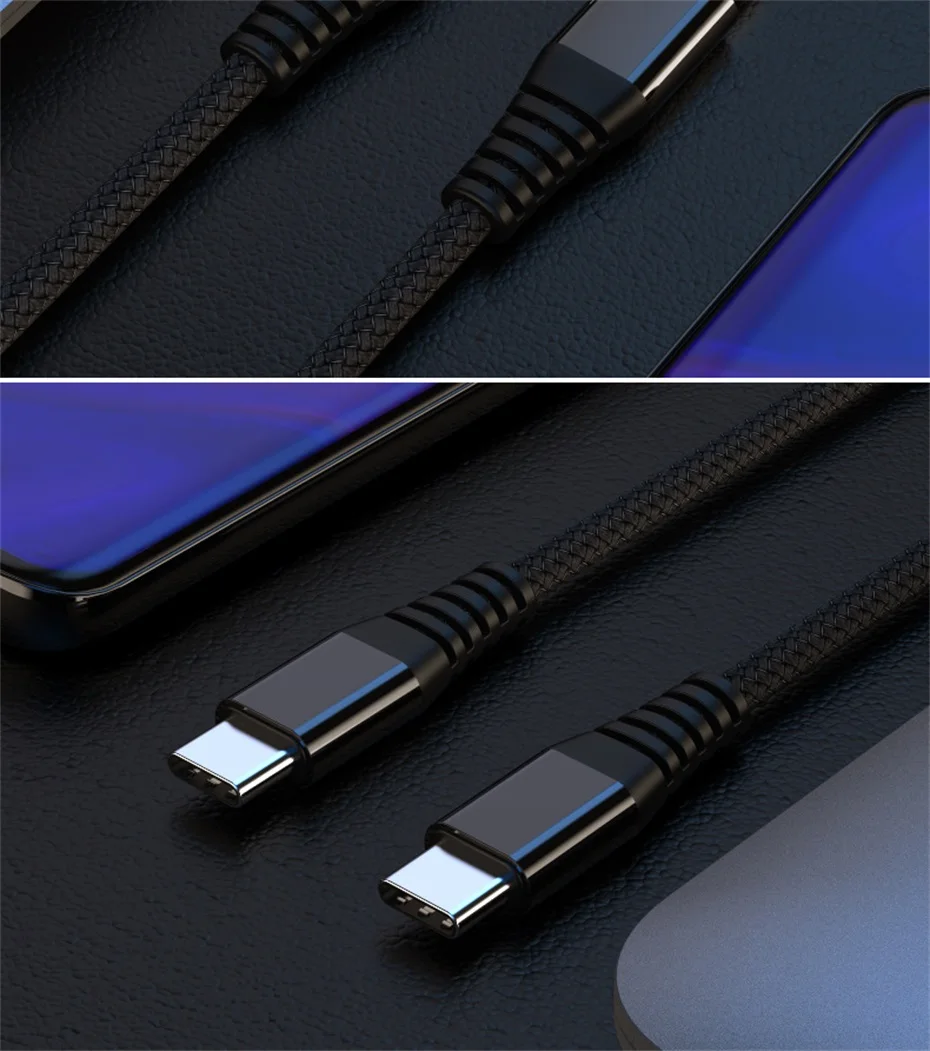 Кабель USB C 3,1 PD 60W Quick Charge 4,0 USB C type C для передачи питания для samsung note 10 кабель для быстрой зарядки для Mac