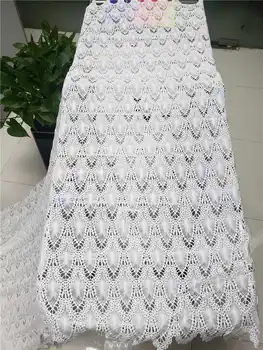 

wholesale latest African Cord Lace Fabric super Quality Shell pattern guipure lace fabric For Evening Dresses In Pure white