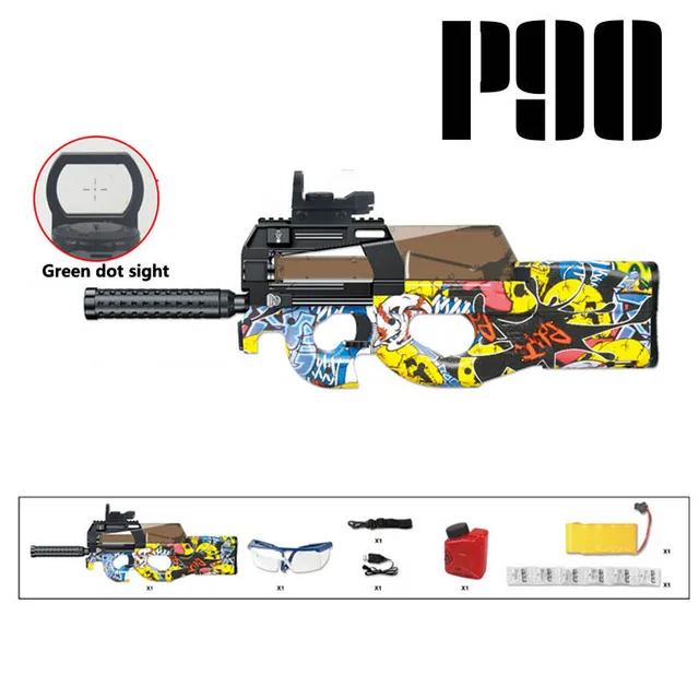 New P90 Electric Blaster Toy Guns Safety Water Gel Ball Bullet Outdoor Sports Rifle Snipe Weapon Gun Pistol Toys For Boys Gifts Toy Guns Aliexpress